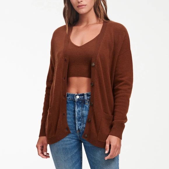 NAADAM Cashmere Boyfriend Cardigan - Picture 2 of 2